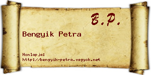 Bengyik Petra névjegykártya