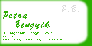 petra bengyik business card